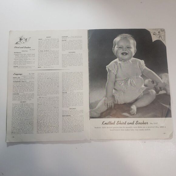VINTAGE 1942 CHADWICK's Red Heart Woolies For Babies Book #178- 24 Pgs. - Picture 10 of 14